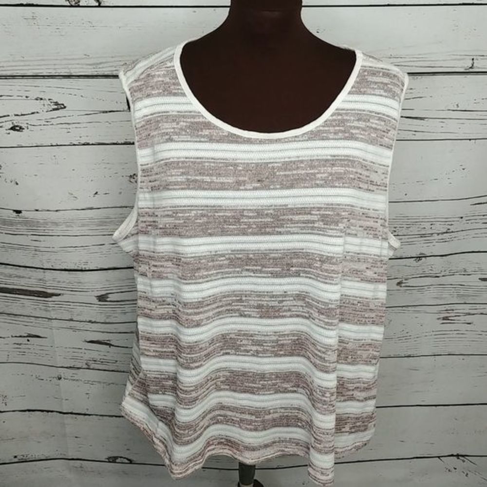 Color‎ Me Red Striped Sleeveless Sweater